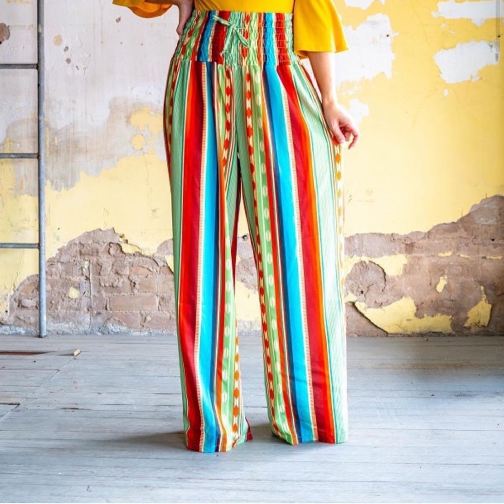 L&B BrandSerape Elastic Palazzo Pants